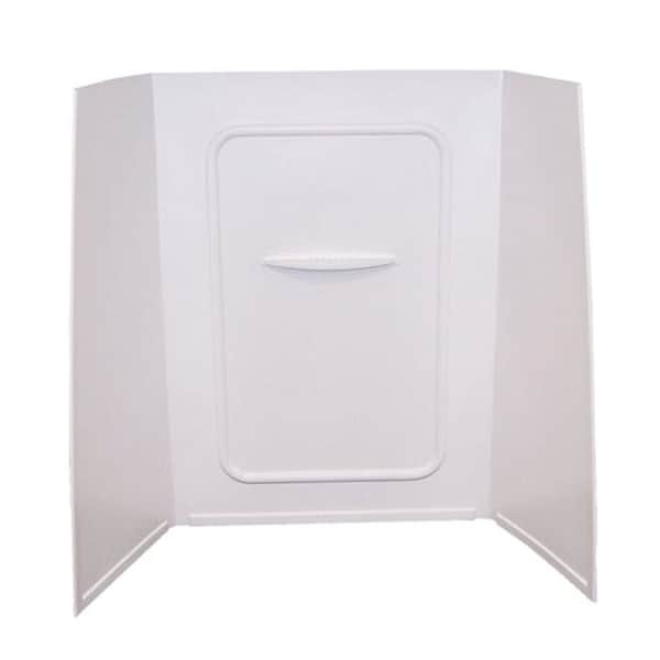 Lippert 24IN X 46IN X 62IN BATHTUB & SHOWER PAN SURROUND; 1-PIECE DESIGN; TILE FINISH - WHITE 210398 - main